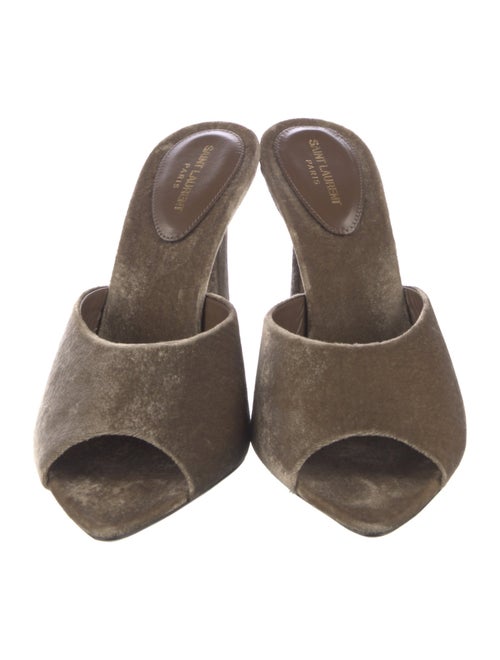 Saint Laurent Velvet Mules