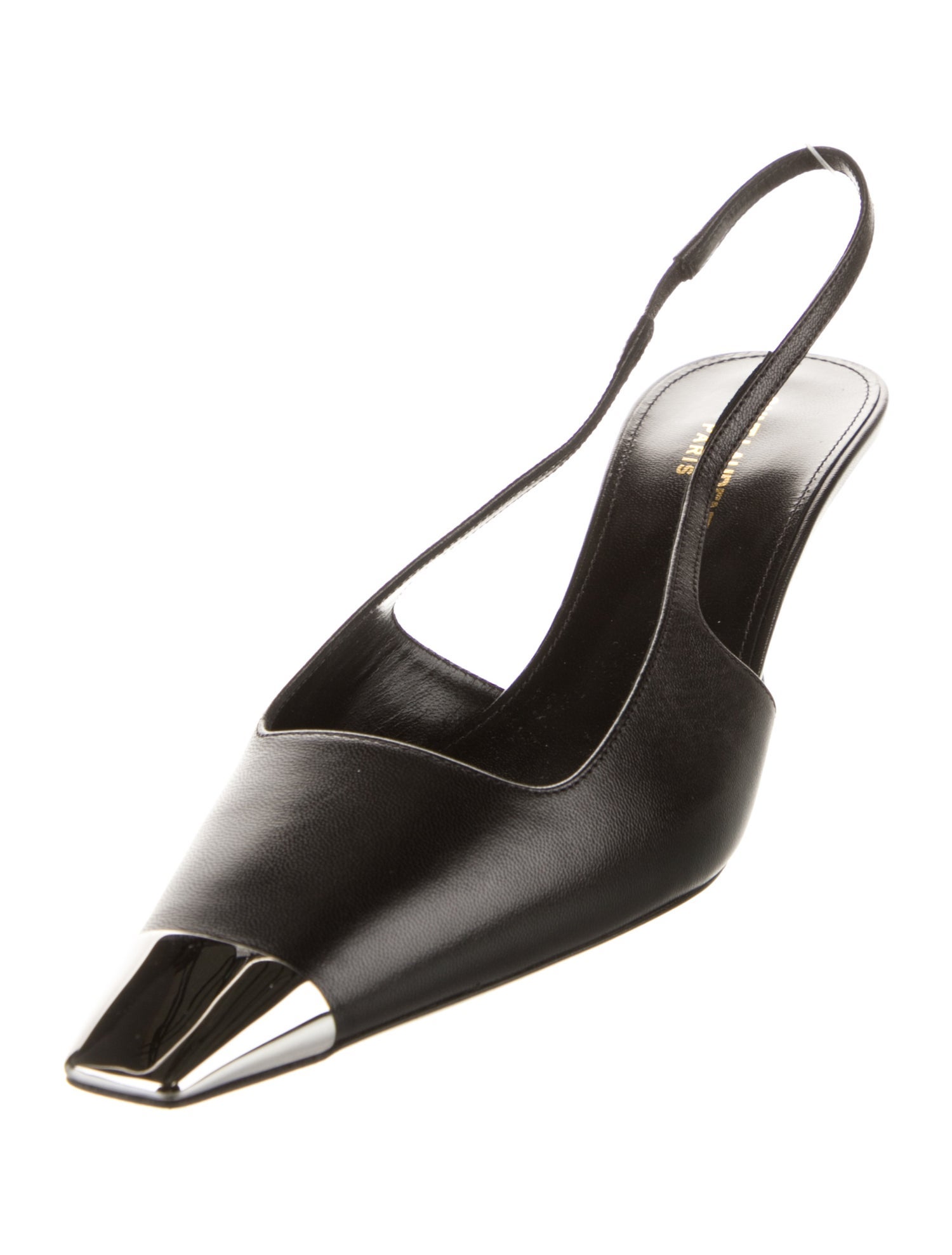 Saint Laurent Leather Slingback Pumps w/ Tags