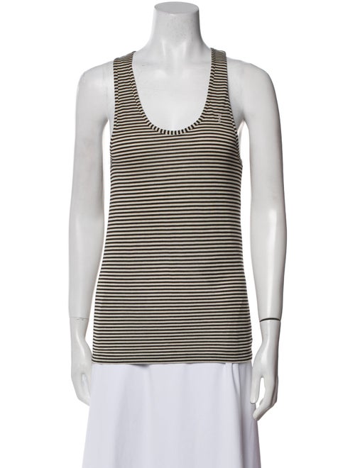 Saint Laurent Striped Scoop Neck Top