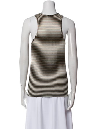 Saint Laurent Striped Scoop Neck Top