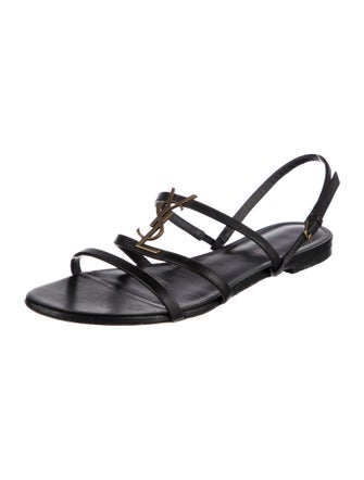 Saint Laurent Leather Slingback Sandals