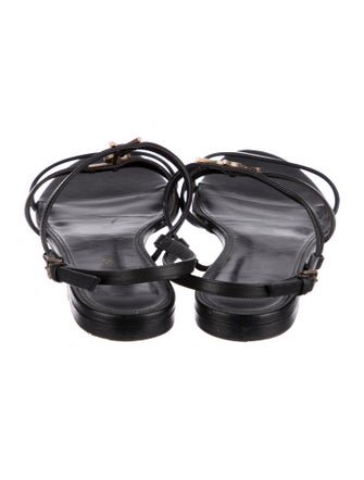 Saint Laurent Leather Slingback Sandals