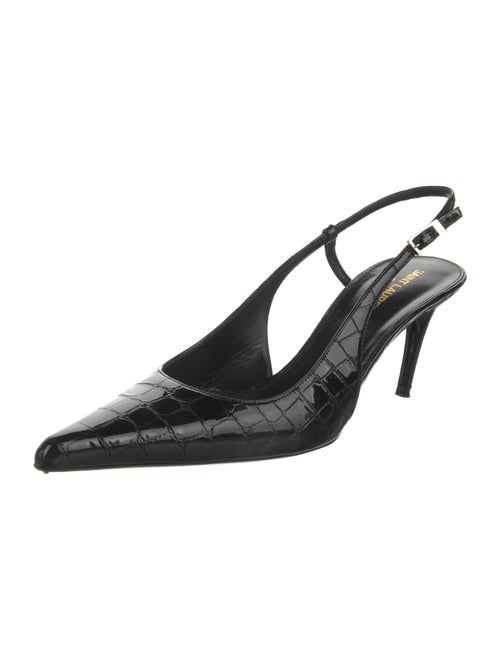 Saint Laurent Crocodile Slingback Pumps