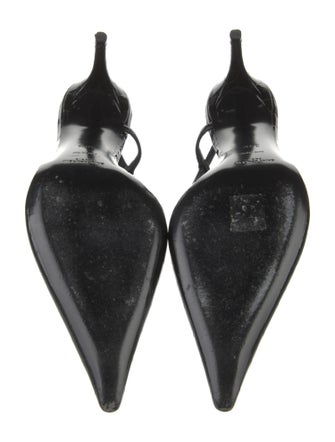 Saint Laurent Crocodile Slingback Pumps