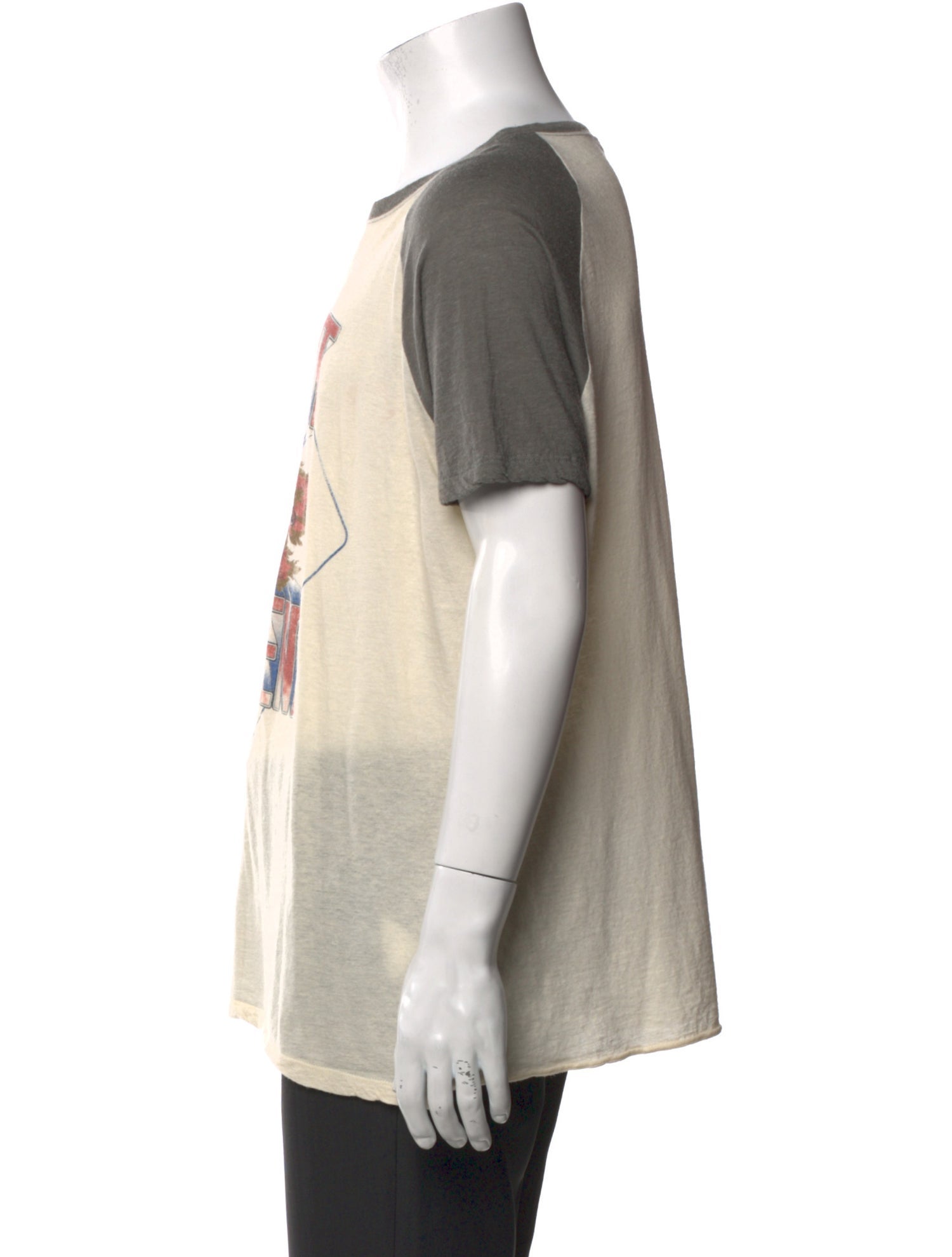 Saint Laurent 2019 Robot Logo Raglan T-Shirt