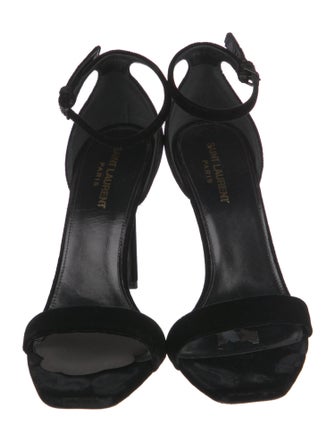 Saint Laurent Velvet Sandals
