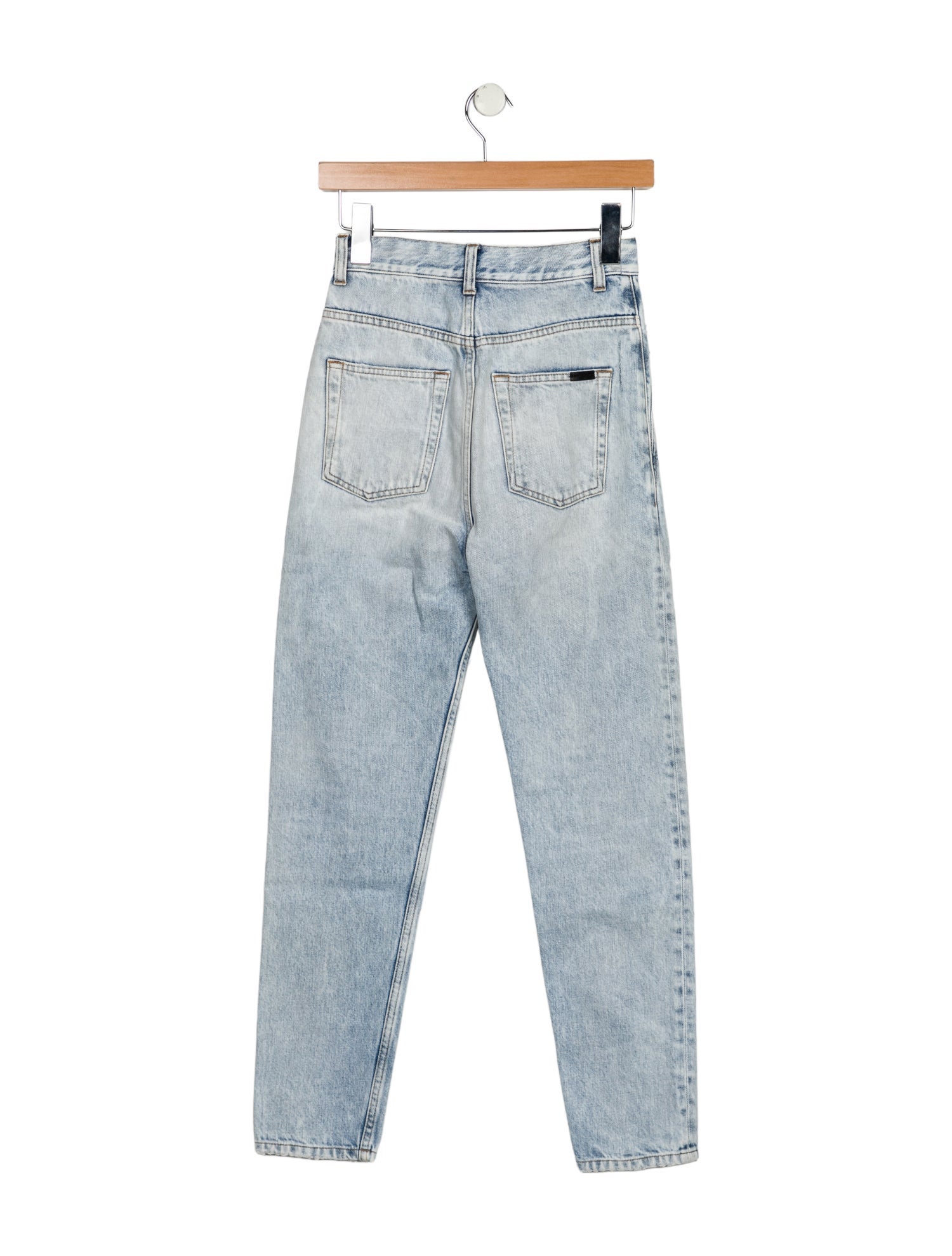 Saint Laurent High-Rise Straight Leg Jeans