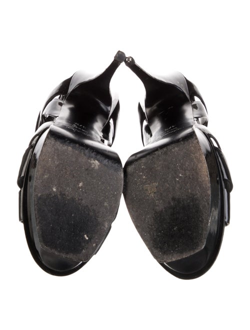 Saint Laurent Patent Leather T-Strap Sandals
