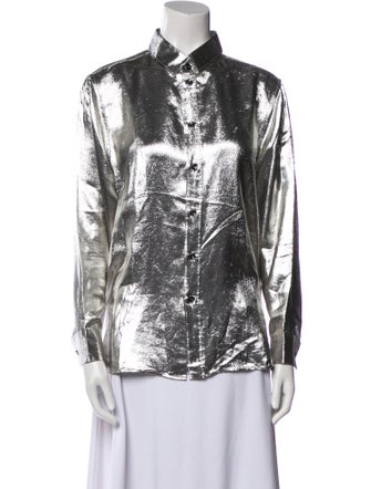 Saint Laurent 2016 Silk Button-Up Top