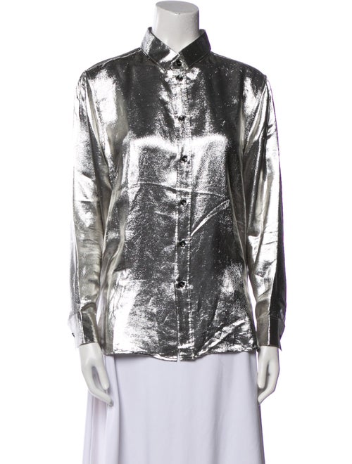 Saint Laurent 2016 Silk Button-Up Top