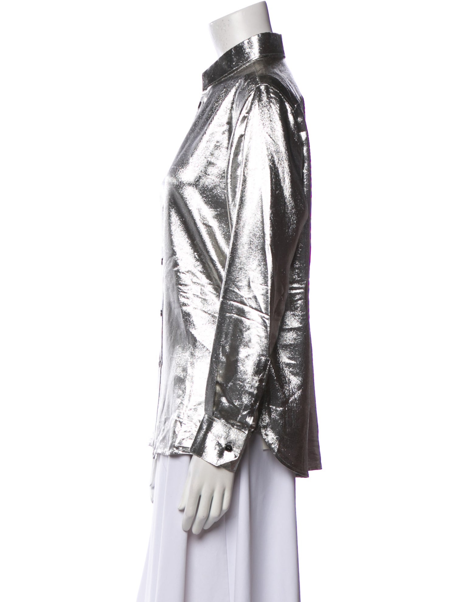 Saint Laurent 2016 Silk Button-Up Top