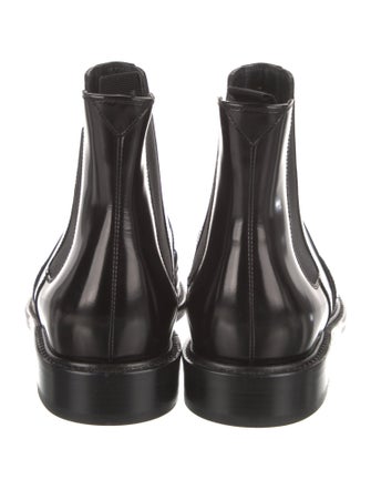 Saint Laurent Patent Leather Lasercut Accents Chelsea Boots