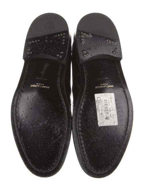 Saint Laurent Patent Leather Lasercut Accents Chelsea Boots