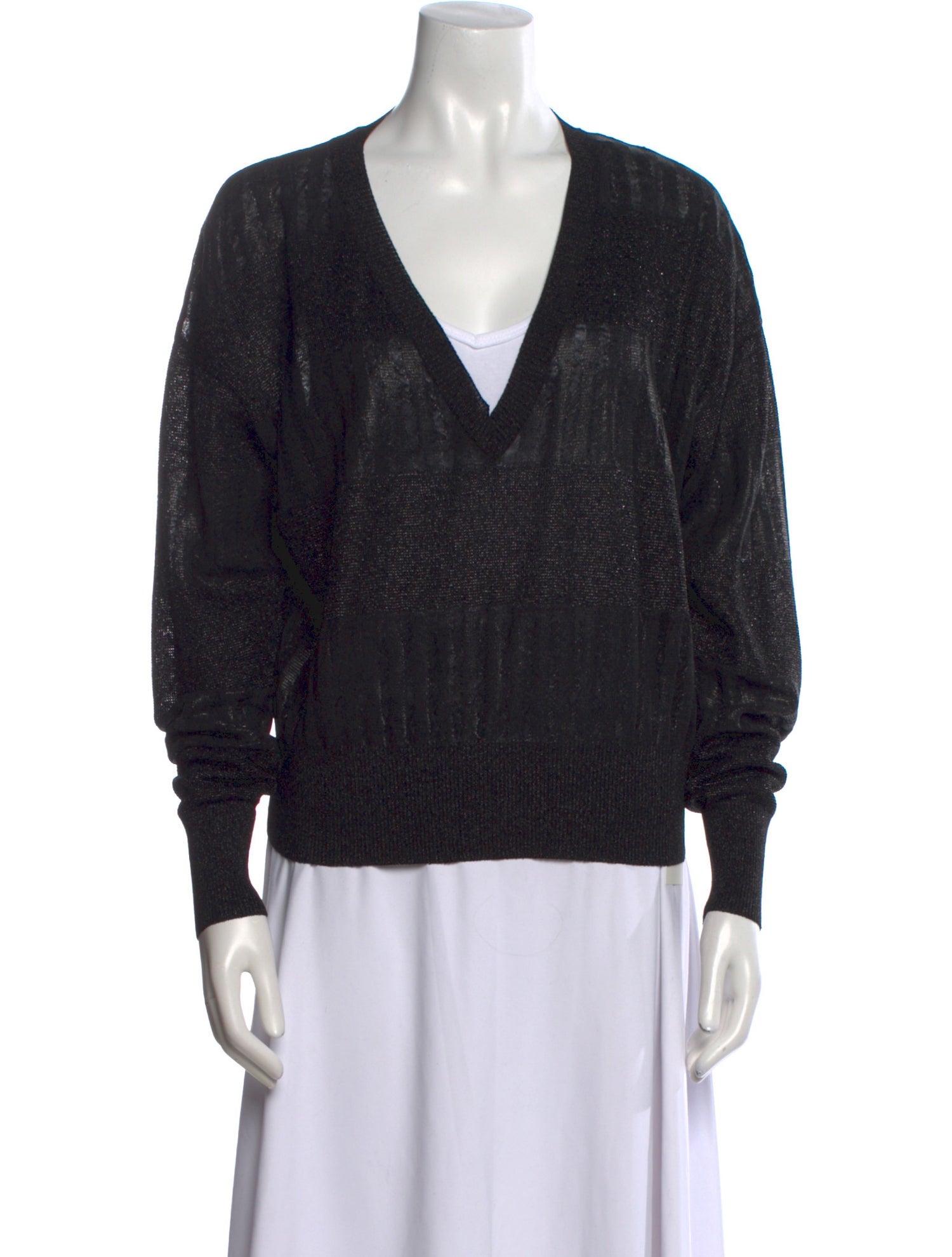 Saint Laurent Linen V-Neck Top