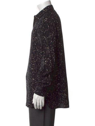 Saint Laurent 2015 Paint Splatter Print Long Sleeve Shirt