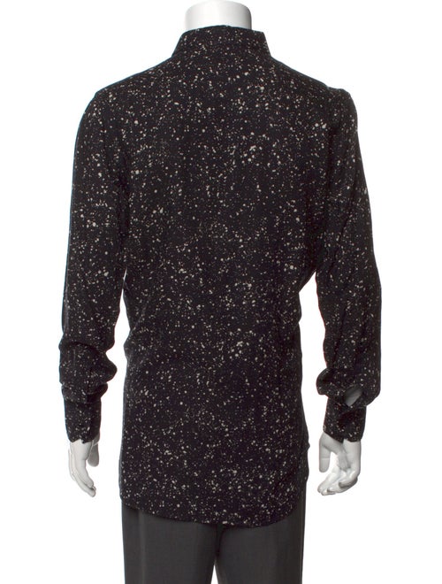 Saint Laurent 2015 Paint Splatter Print Long Sleeve Shirt
