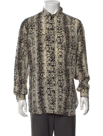 Saint Laurent 2016 Python Print Shirt