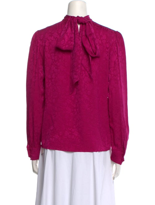 Saint Laurent Silk Mock Neck Shirt