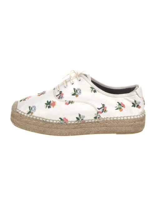 Saint Laurent Leather Floral Print Espadrilles