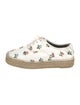 Saint Laurent Leather Floral Print Espadrilles