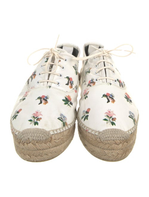 Saint Laurent Leather Floral Print Espadrilles