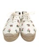 Saint Laurent Leather Floral Print Espadrilles
