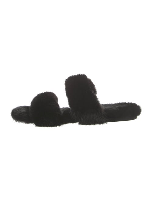 Saint Laurent Fur Slides