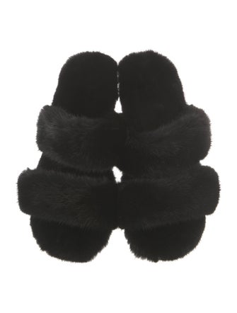 Saint Laurent Fur Slides