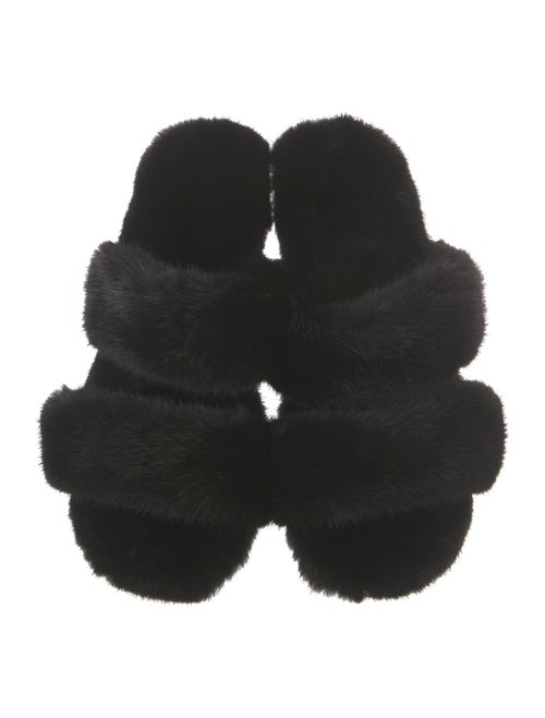 Saint Laurent Fur Slides