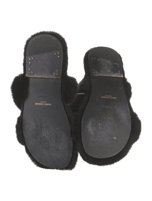 Saint Laurent Fur Slides