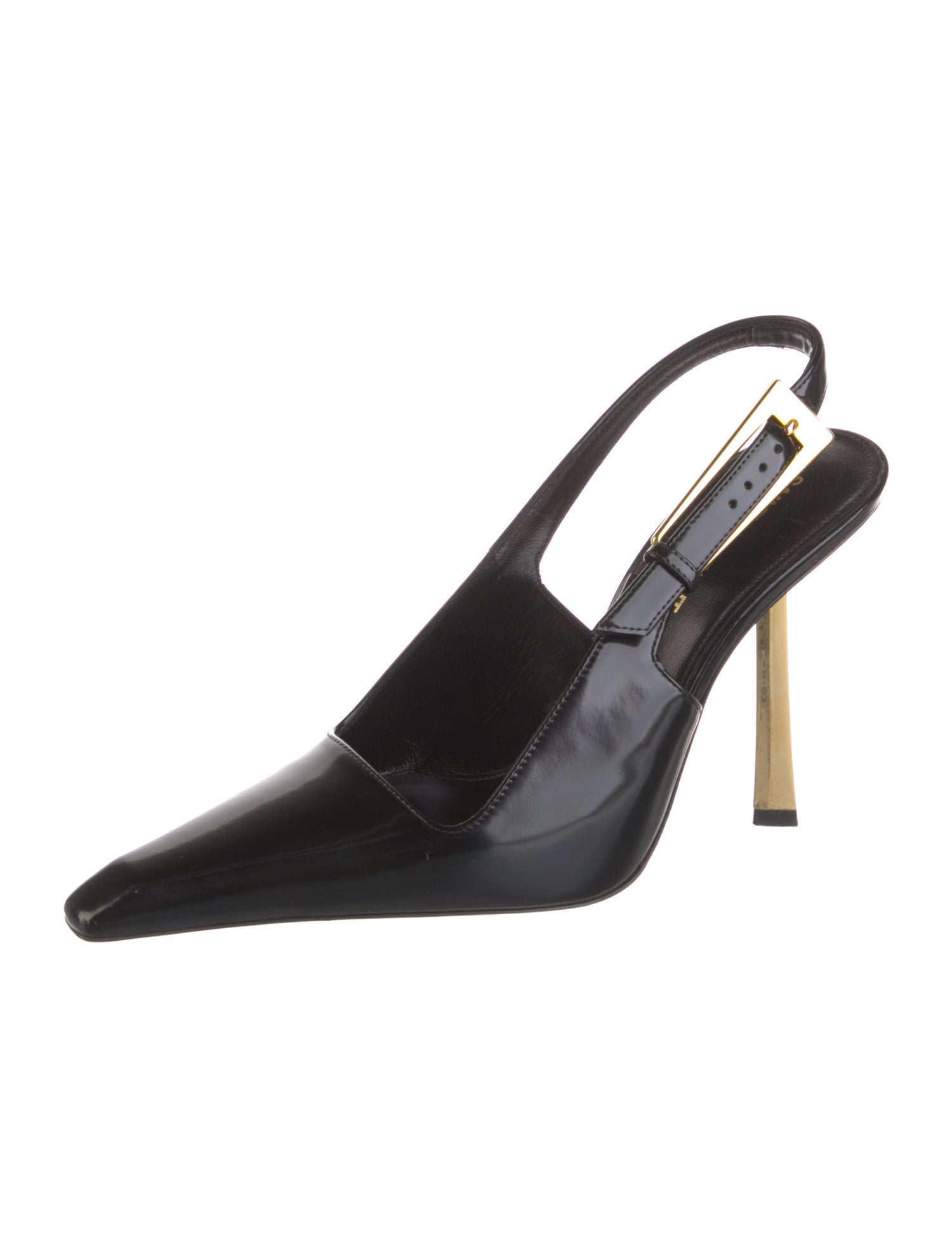 Saint Laurent Patent Leather Slingback Pumps