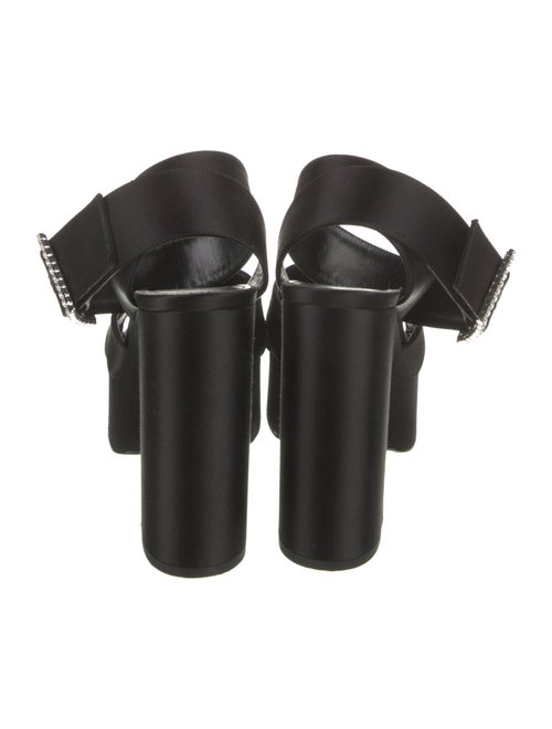 Saint Laurent Satin Crystal Embellishments Sandals