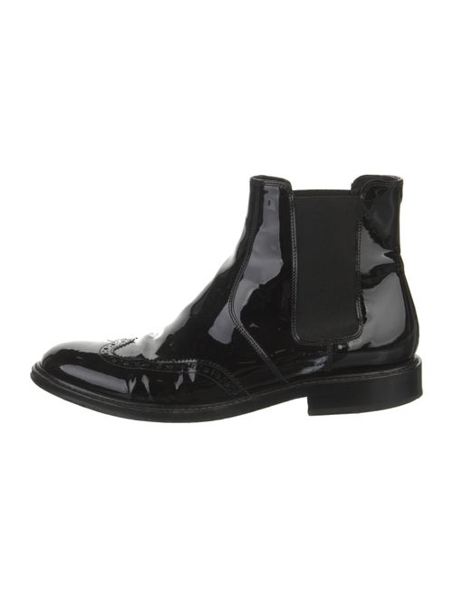 Saint Laurent Patent Leather Chelsea Boots