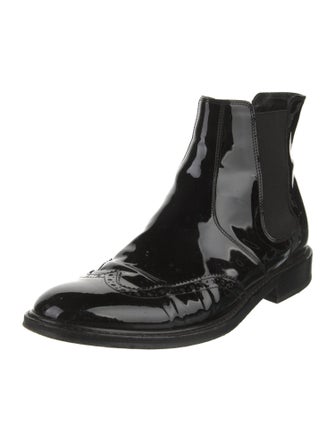 Saint Laurent Patent Leather Chelsea Boots