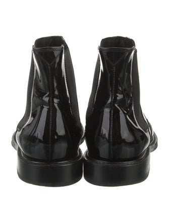Saint Laurent Patent Leather Chelsea Boots
