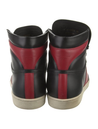 Saint Laurent Leather Colorblock Pattern Sneakers