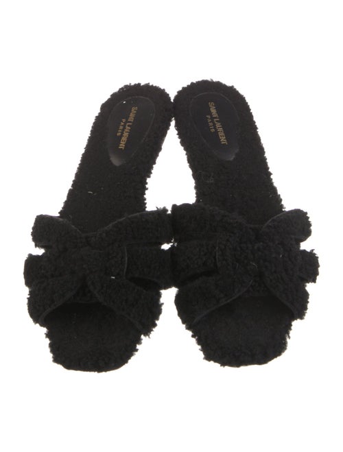 Saint Laurent Shearling Slides