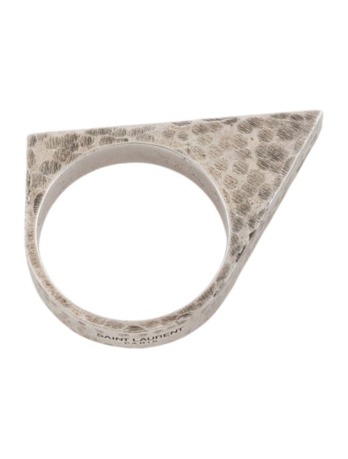 Saint Laurent Hammered Asymmetrical Ring
