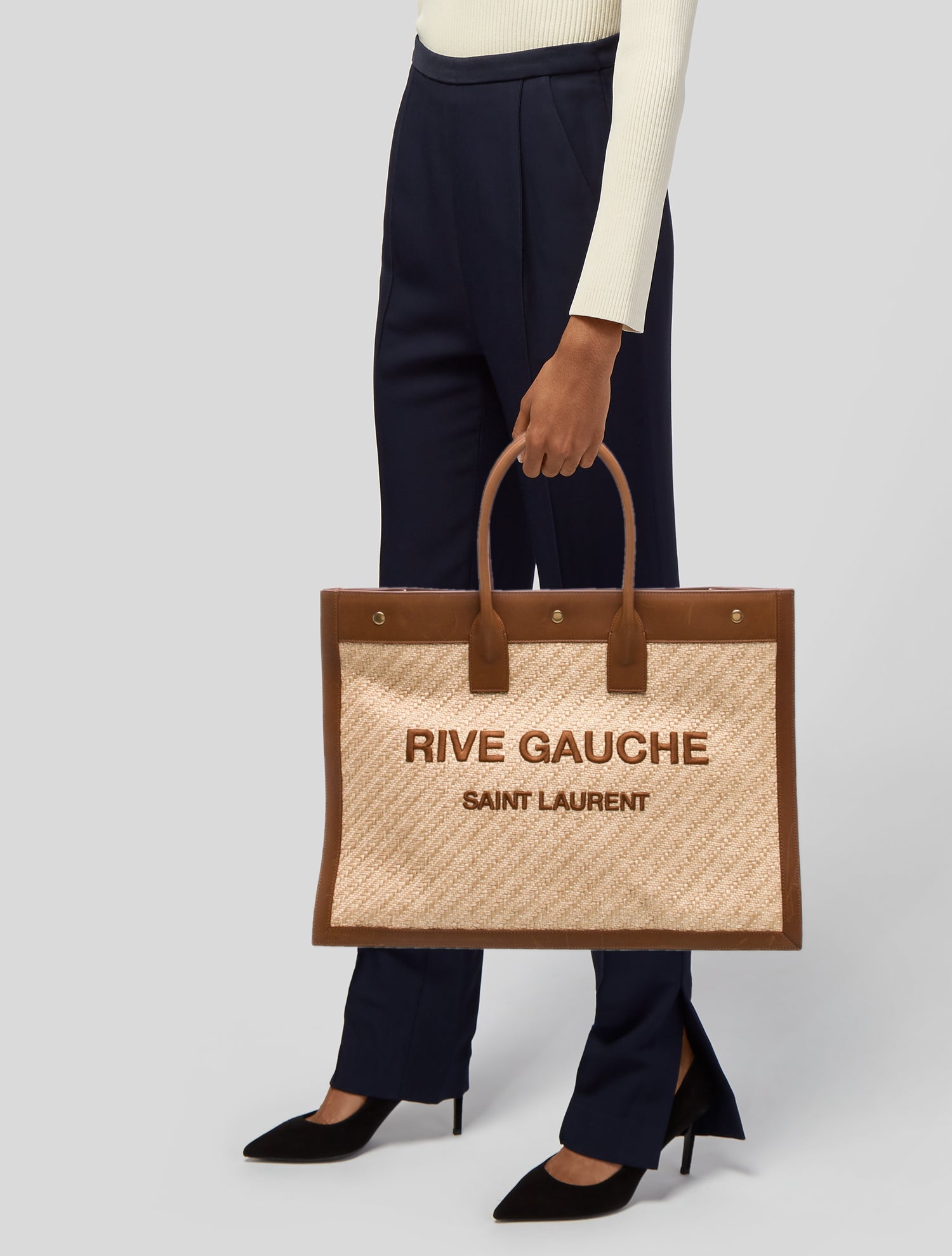 Saint Laurent Raffia Rive Gauche Large 2023