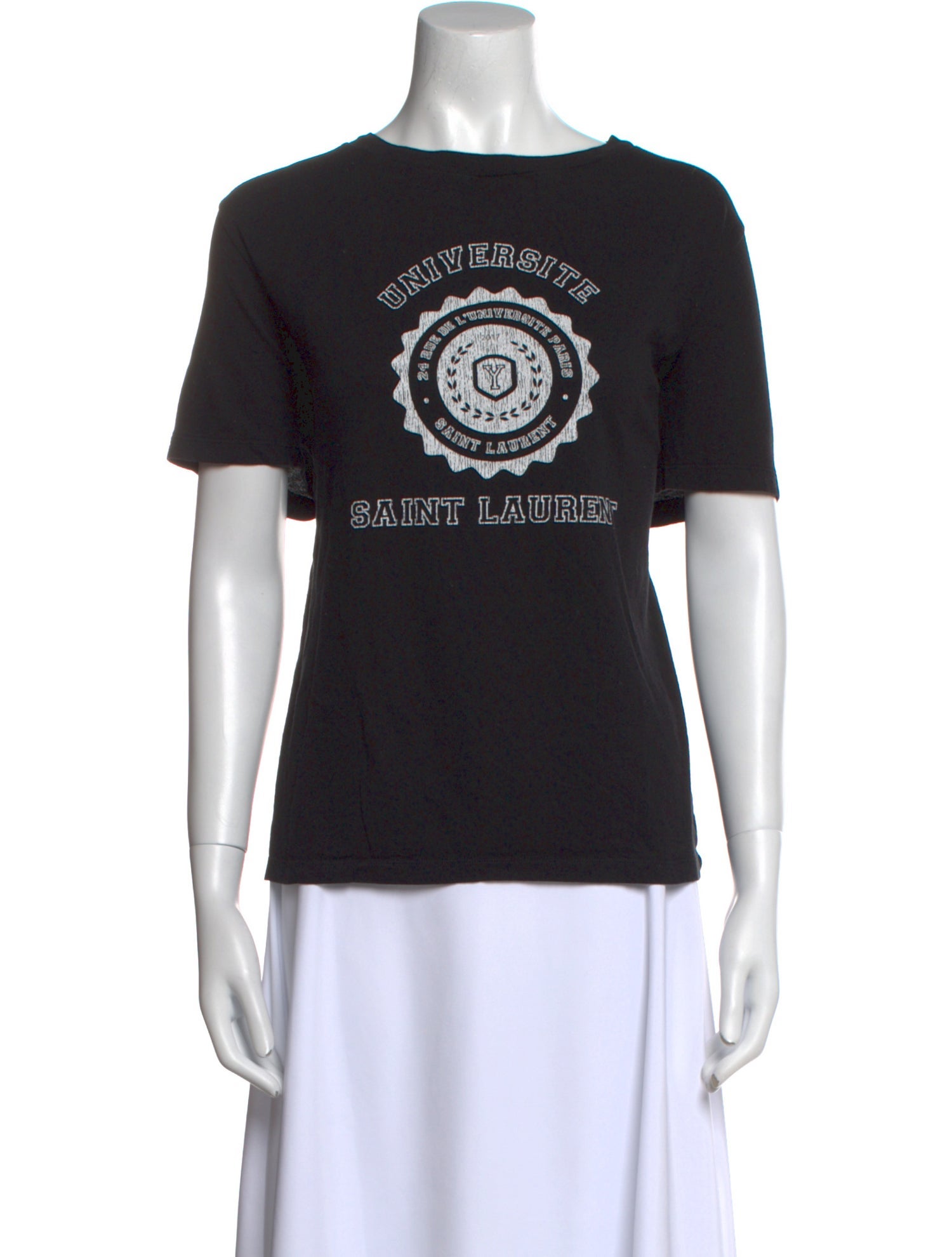 Saint Laurent Graphic Print Crew Neck T-Shirt