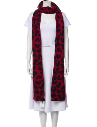 Saint Laurent Kid Mohair Printed Scarf