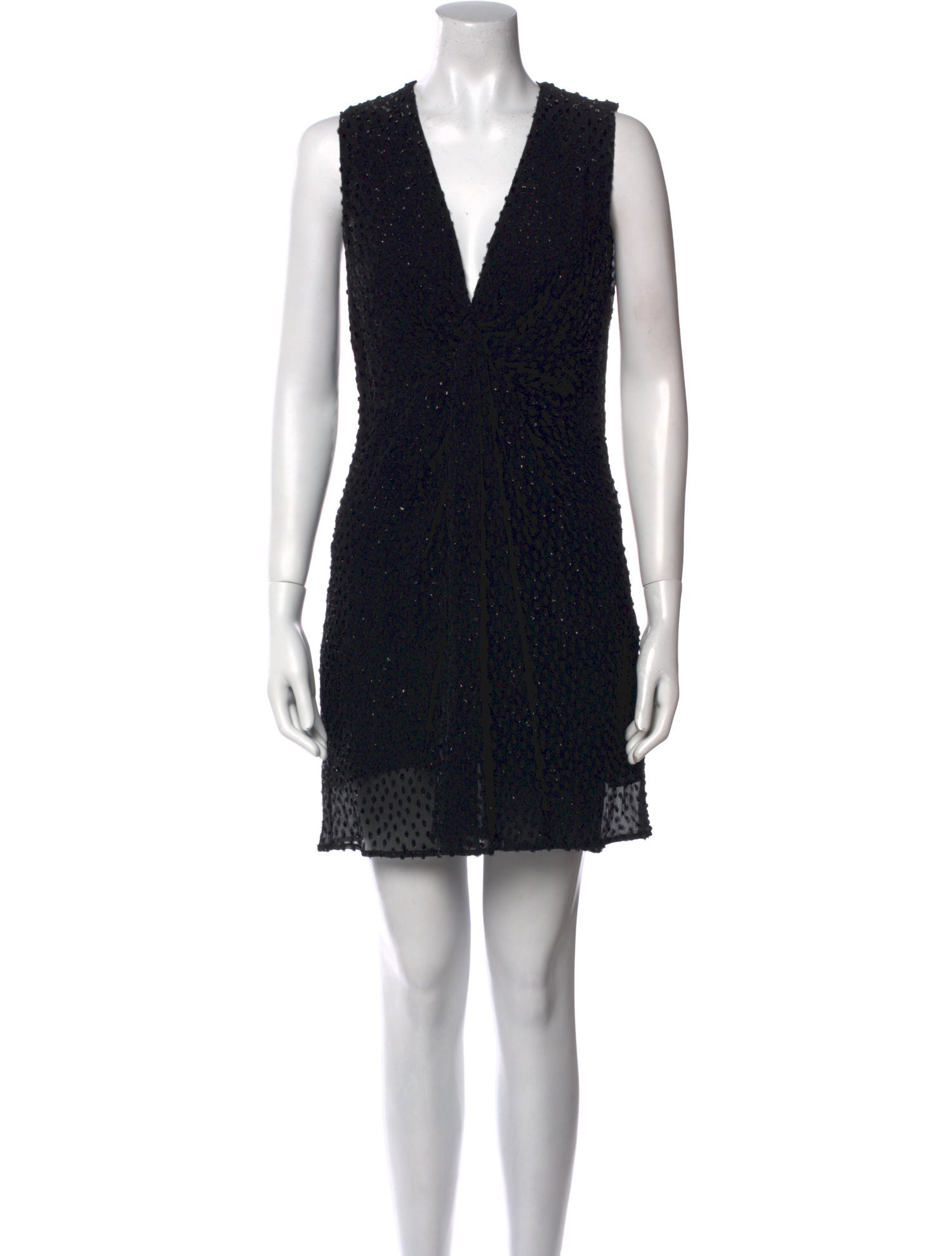 Saint Laurent V-Neck Mini Dress