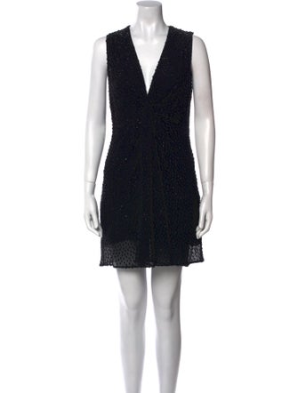 Saint Laurent V-Neck Mini Dress