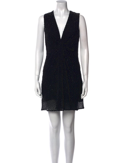 Saint Laurent V-Neck Mini Dress