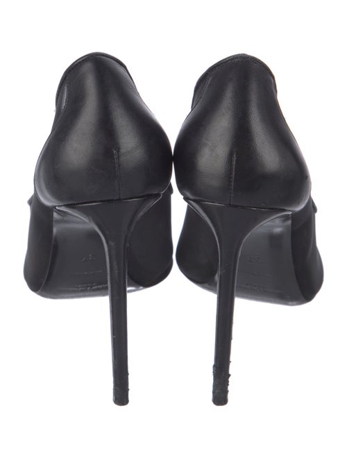 Saint Laurent Mesh Leather Trim Embellishment Pumps