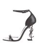 Saint Laurent Embossed Leather Sandals