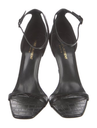 Saint Laurent Embossed Leather Sandals