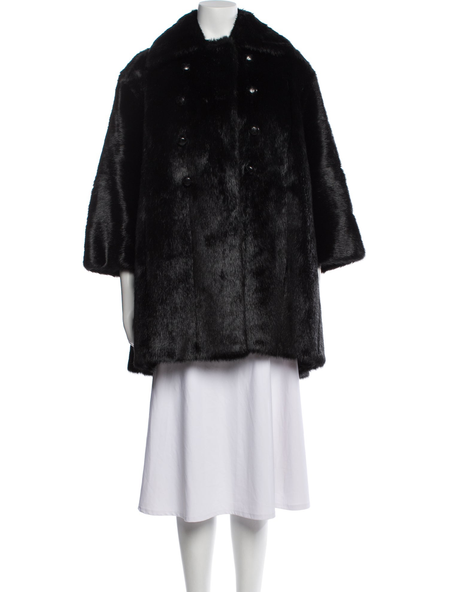 Saint Laurent Fur Faux Fur Coat