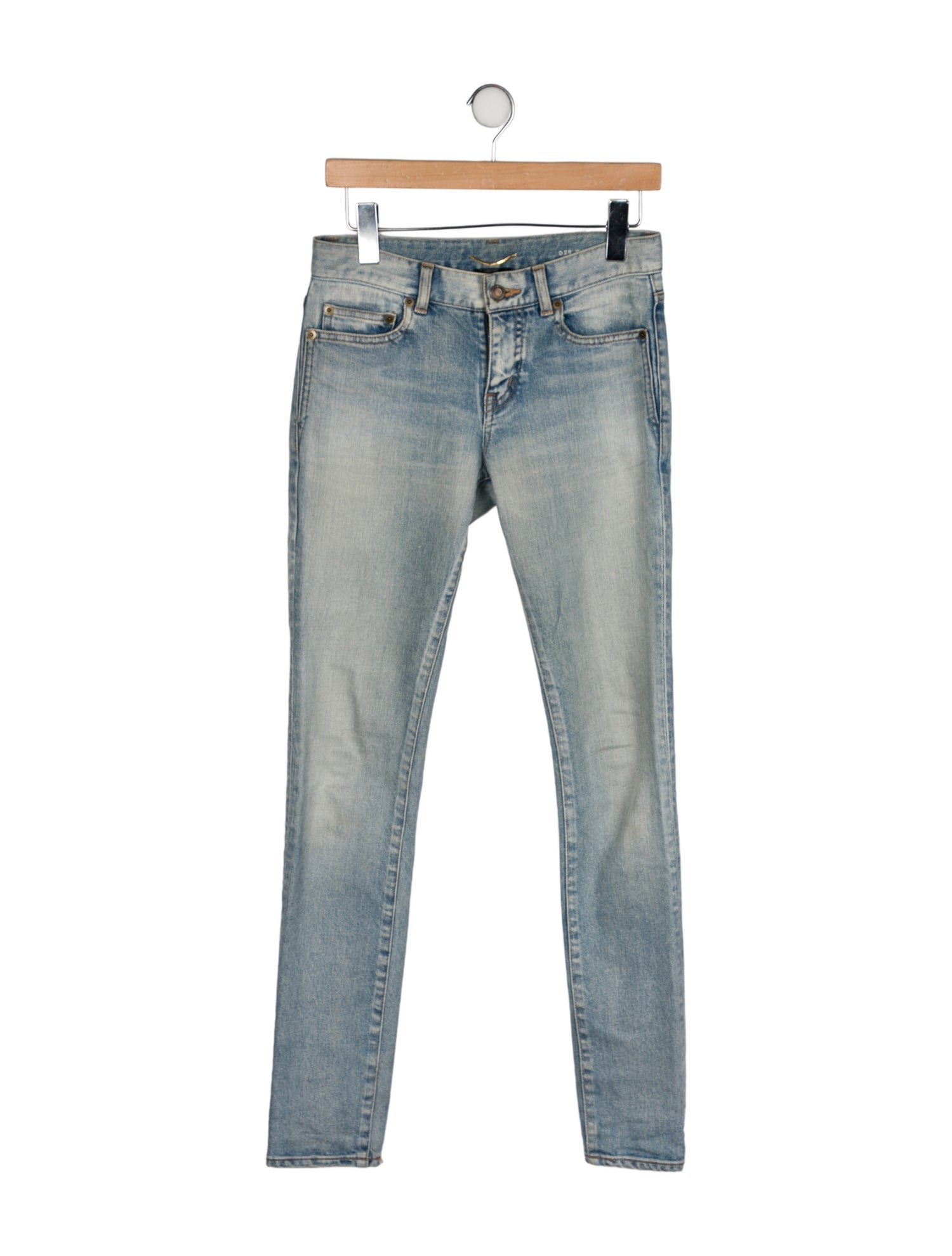 Saint Laurent Mid-Rise Skinny Leg Jeans