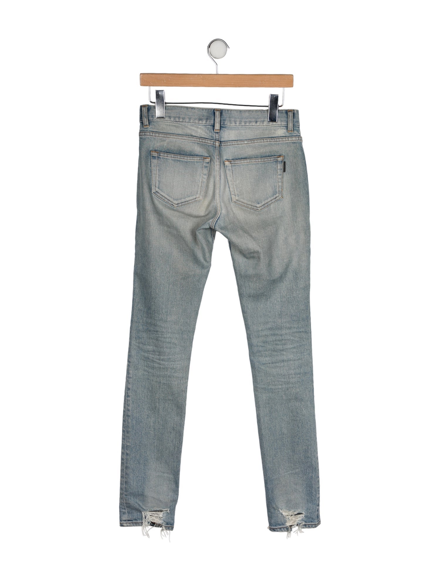 Saint Laurent Mid-Rise Skinny Leg Jeans